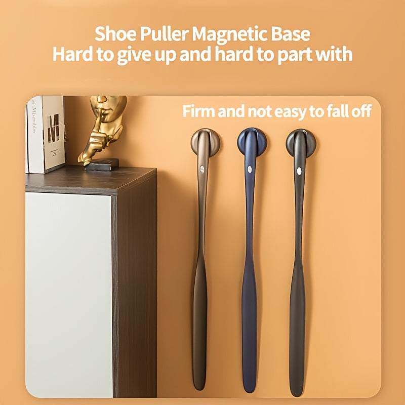 Длинная магнитная обувная лопатка из нейлона для крепления на стену, легкая для захвата, для пожилых и детей