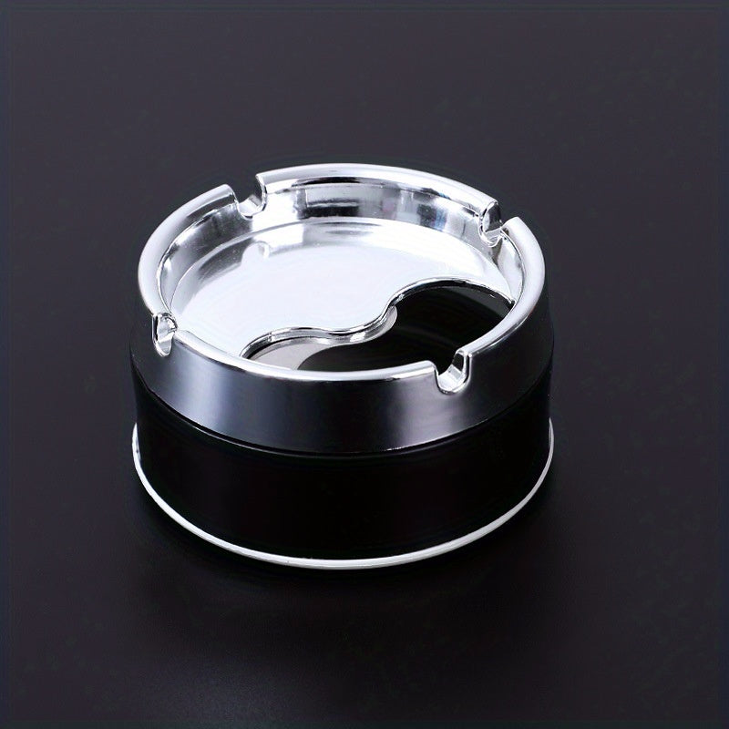 Stainless Steel Windproof Ashtray for Living Room Sealed Rotary Durable