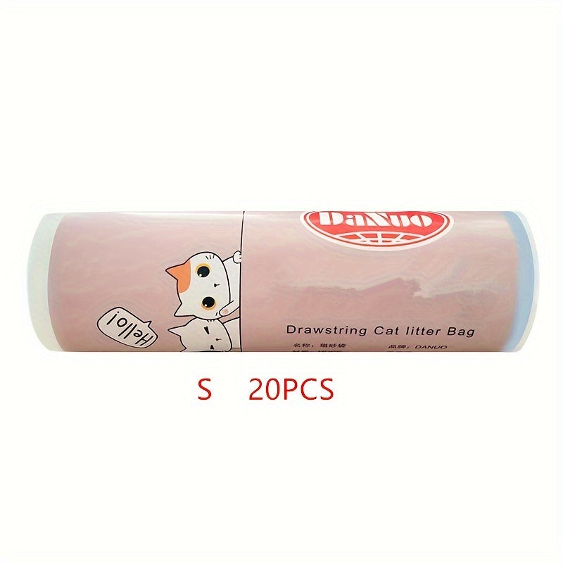 20/15/7pcs Extra-Thick Large Disposable Plastic Cat Litter Bags