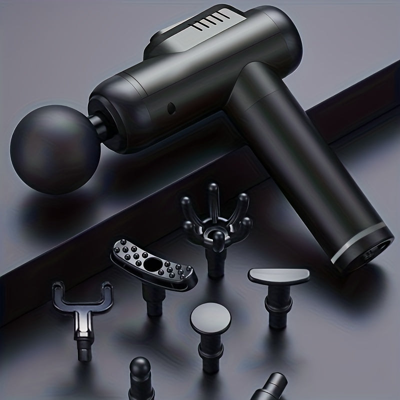 Zaryadlanadigan Fascia quroli, 8 massaj boshli, LED ekran va 99 darajadagi mushak massaji bilan