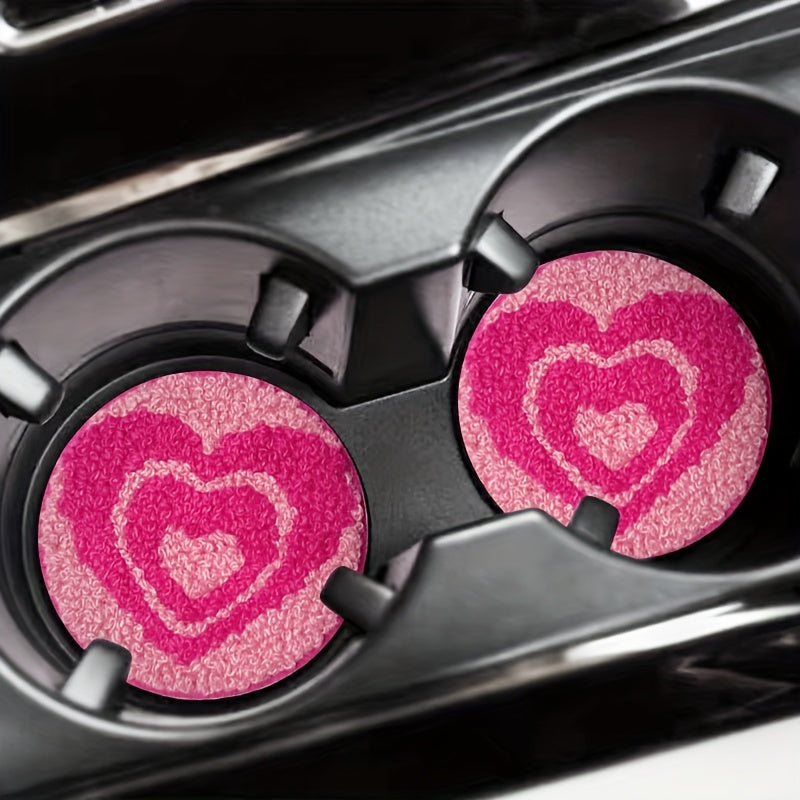 2 dona Avtomobil uchun anti-slip mo'ynali coaster, sirpanmaydigan, chidamli ichki aksessuarlar