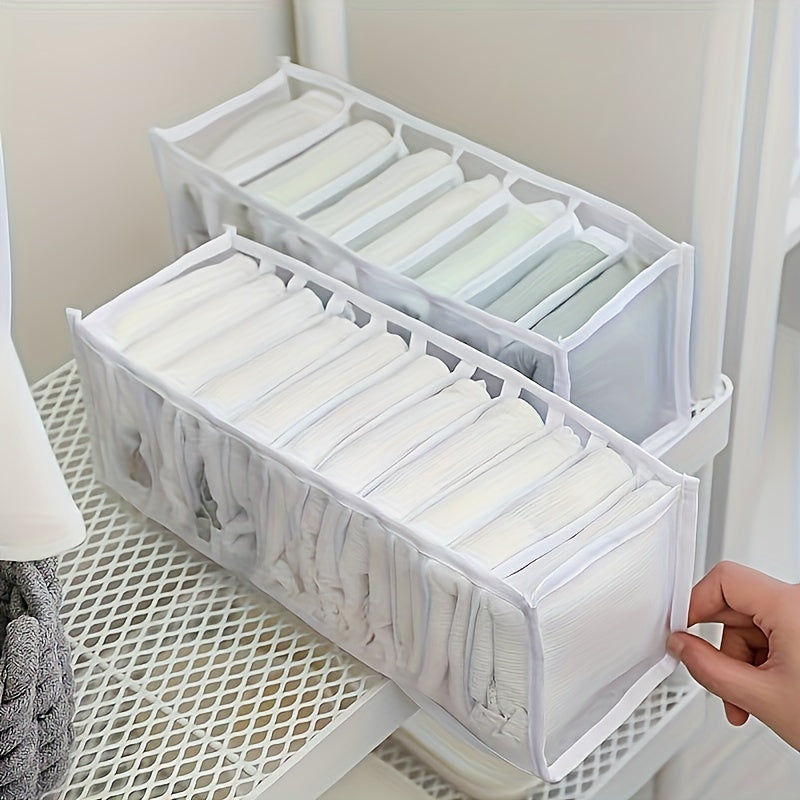 Cestas de almacenamiento de tela para organización de ropa de gran capacidad con compartimentos