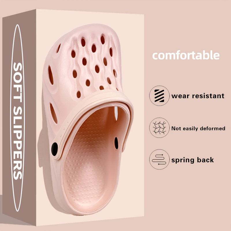 Women's Lightweight Slip-On Sandals, Indoor Outdoor Beach Shoes