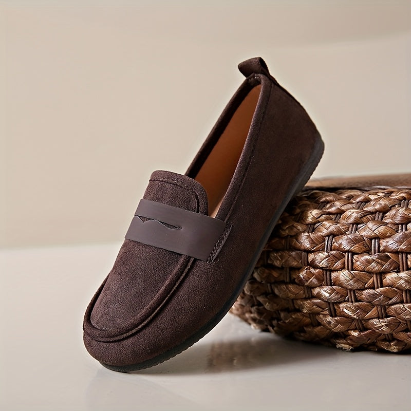 Women's Casual Fabric Slip-On Shoes for Spring Solid Color