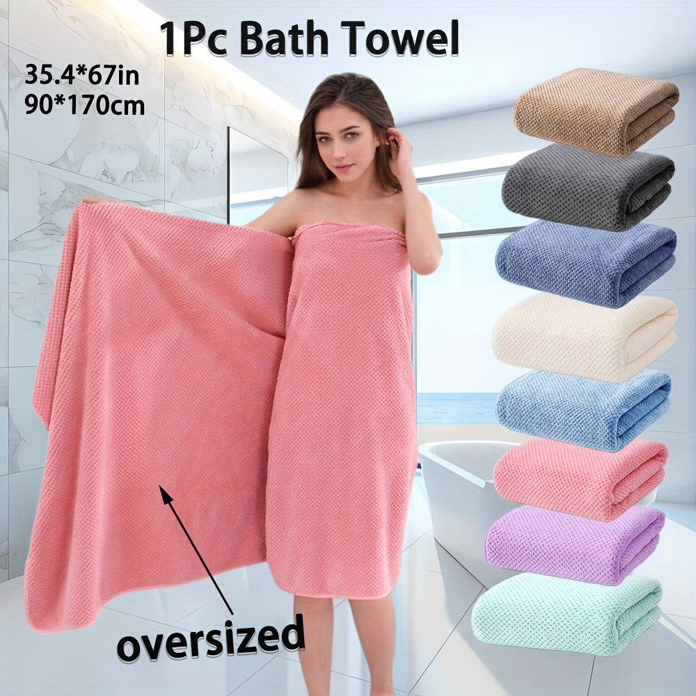 Oversized Microfiber Pineapple Lattice Bath Towel Water Absorbent for Bathroom Fitness Hotel Household