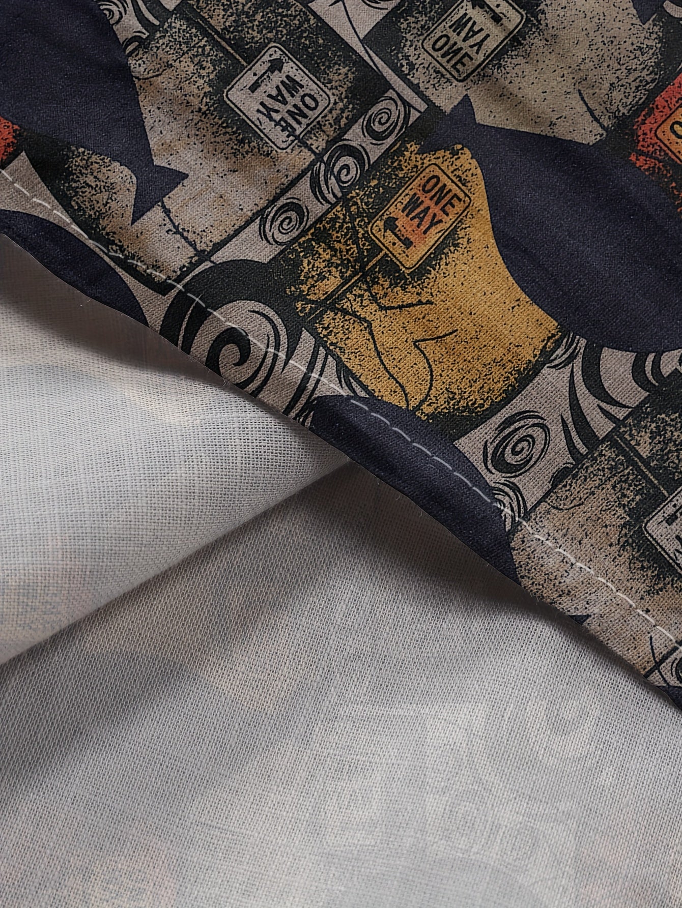 Men's Casual Geometric Print Shirt and Pants Set Lightweight Polyester Summer Non-Stretch