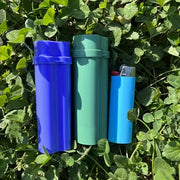 Unisex Metal Cigarette Case with Fire Starter Dual Compartments Random Color