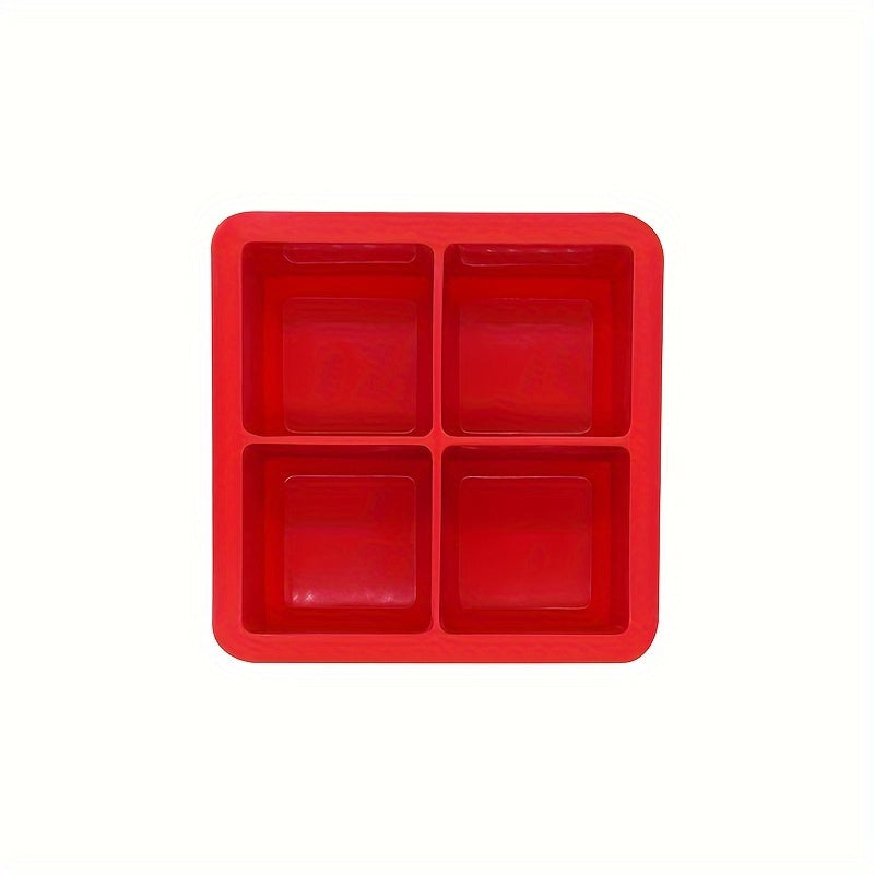 Large Silicone Ice Cube Tray With Lid Square Ice Molds Big Block Stackable