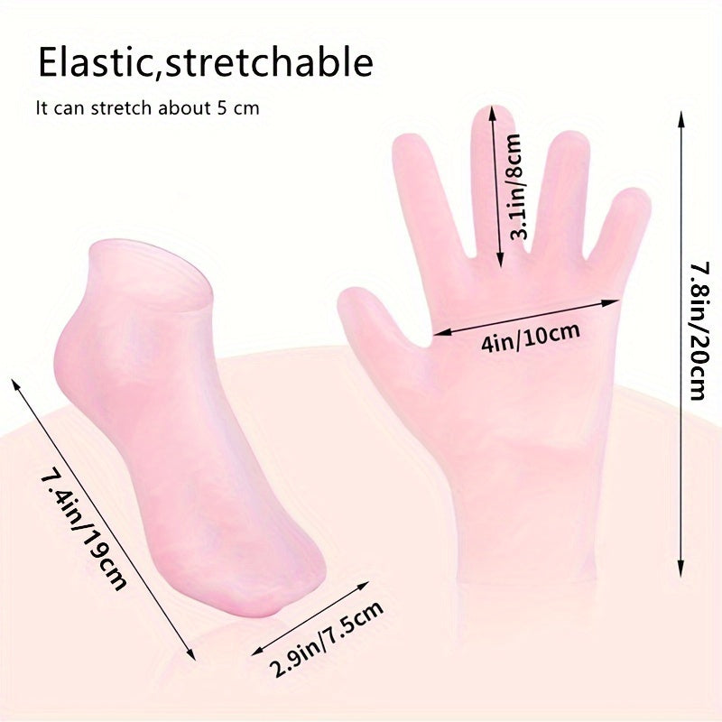 Silicone Gloves and Socks Unscented Moisturizing Hand and Foot Care Set