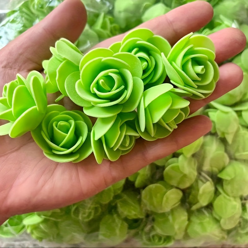 Artificial Rose Heads 100pcs for Weddings Garlands Interior Decor Gifts