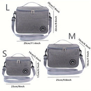 Large Capacity Portable Lunch Bag Cationic Oxford Cloth Thermal Bento for School and Kitchen