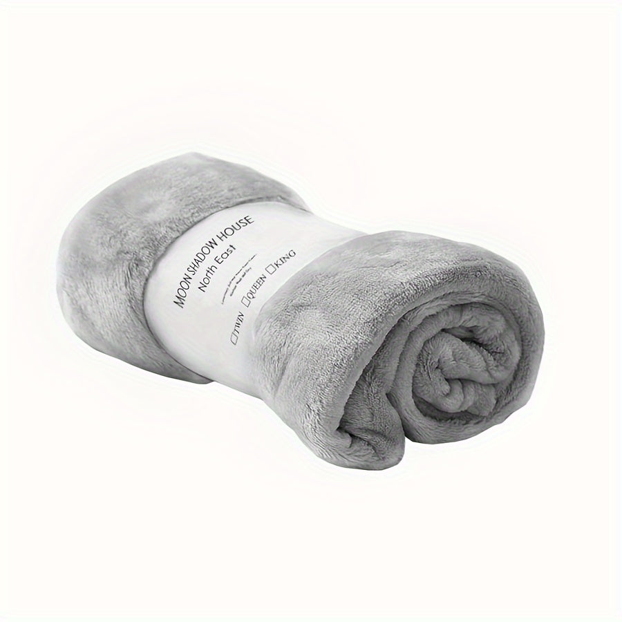 Fleece Blanket for Couch Solid Color 300GSM Soft Fuzzy Cozy All Seasons