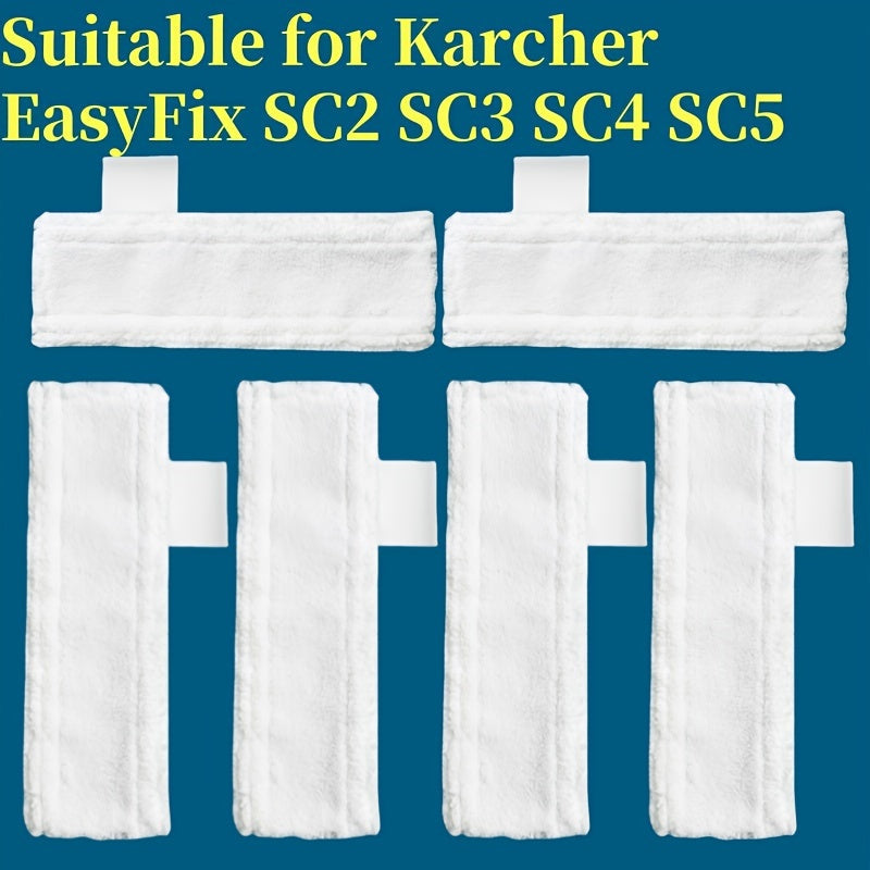 - 6 ta Mikroto'qima Bug'li Mop O'rnini Boshlash Padlari, SC1/SC2/SC3/SC4/SC5 Changyutgich Aksessuarlari uchun Qayta Ishlatiladigan Pol Tozalash Qoplamalari