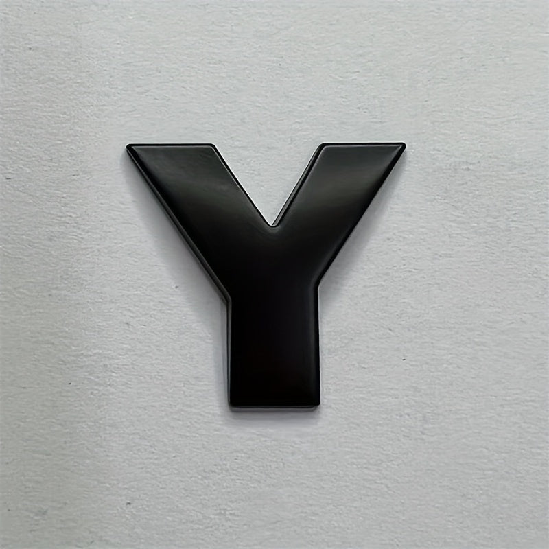 Металлические наклейки с буквами из цинкового сплава, автомобильные наклейки, черные номера, наклейки с именами