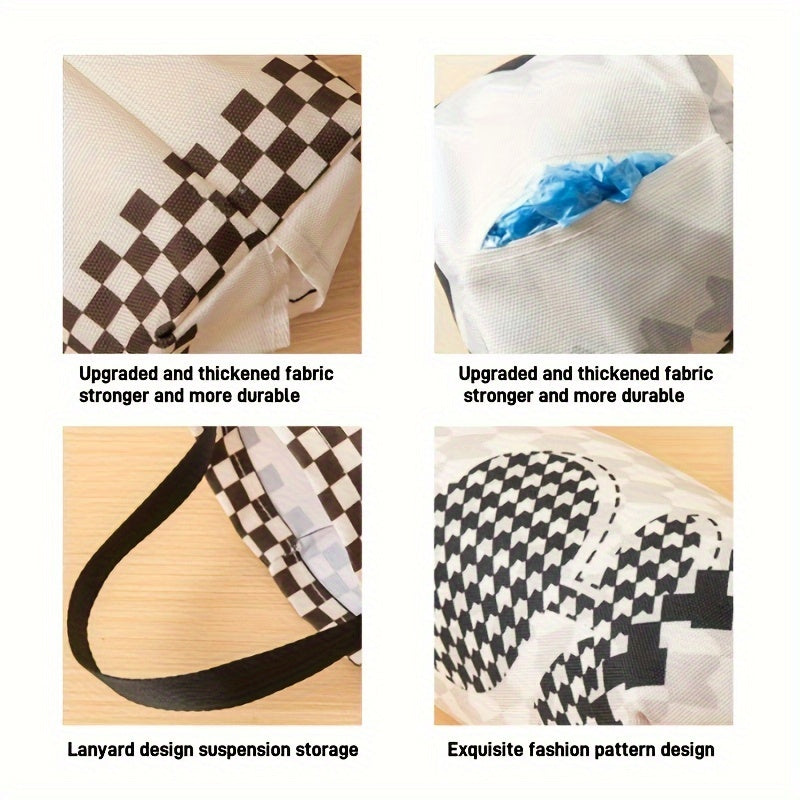 Wall-Mounted PET Garbage Bag Dispenser Kitchen Organizer Waste Bag Holder Storage Pouch