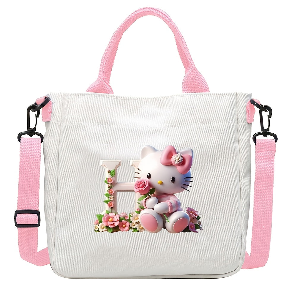 A-Z Letter Design Crossbody Bag for Women Pink Large Capacity Lightweight