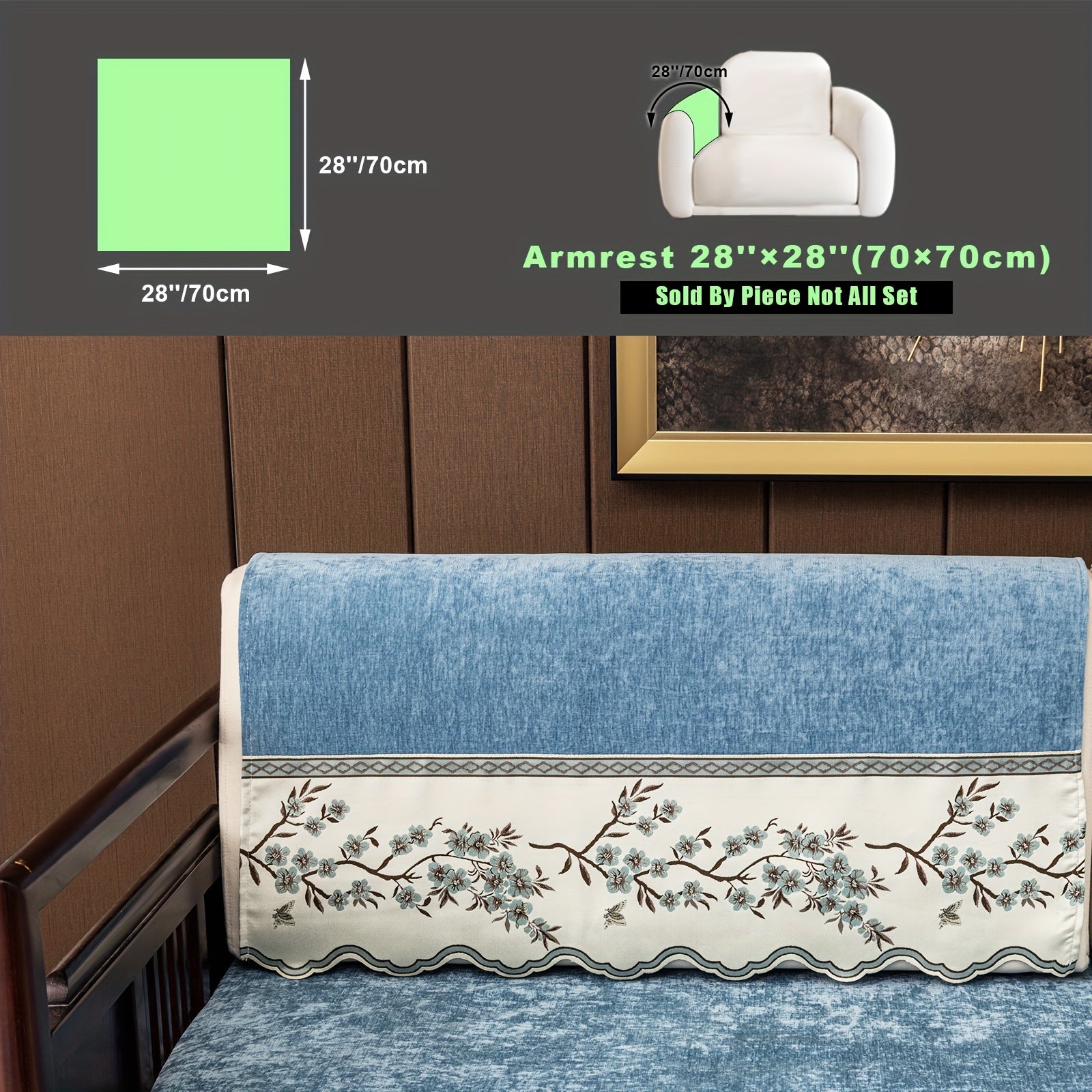 Чехол на диван с цветочным узором для всех сезонов с подушками и защитными чехлами для подушек для гостиной, спальни, офиса