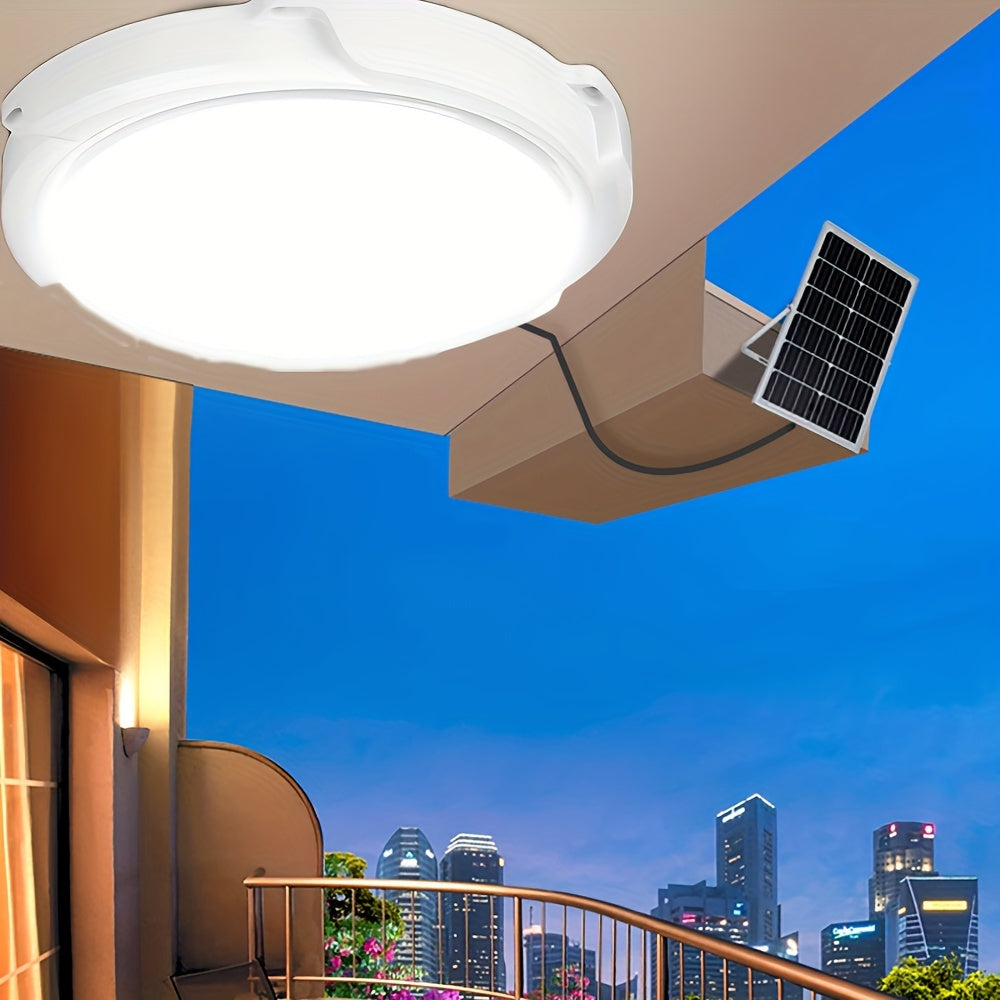 Luz de techo solar para interior y exterior, jardín, balcón con control remoto