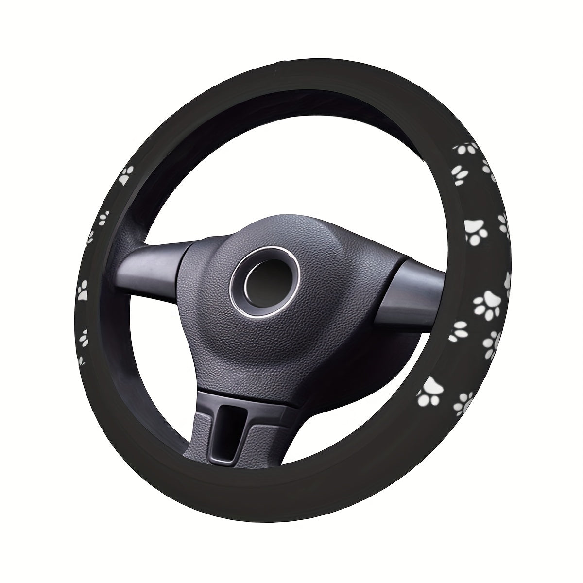 Pet Steering Wheel Cover 38.1cm Polyester Anti-Slip Interior Decor