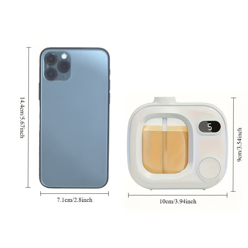 Умный ароматический диффузор с регулируемым таймером, аккумулятором, заряжаемым через USB, USB-подключением и пустой бутылкой для использования без аромата. Идеально подходит для освежения воздуха в офисе, спальне и ванной.