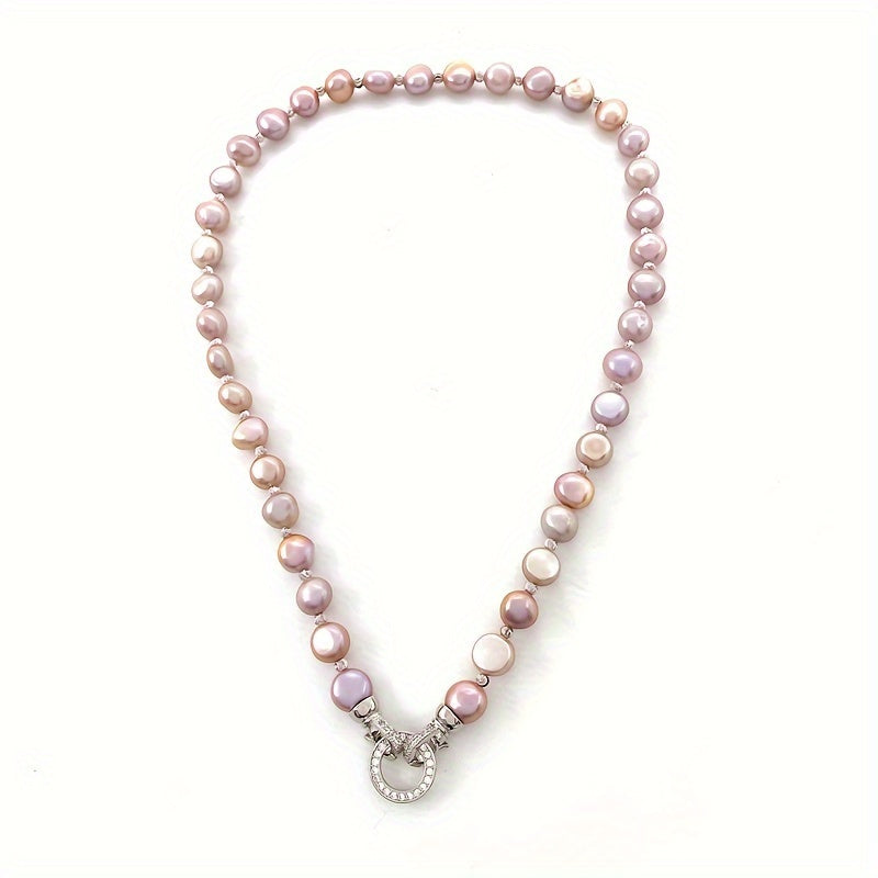 Freshwater Pearl Necklace for Women Baroque Style Autumn Winter Elegant Jewelry