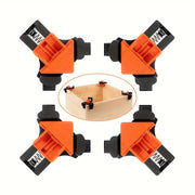 4 Pcs 90° Right Angle Woodworking Clamps Plastic Black Red Secure Project Tools