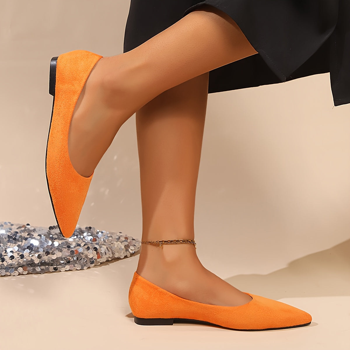 Women's Flat Shoes Solid Color Comfortable Casual Flat Bottom Shoes