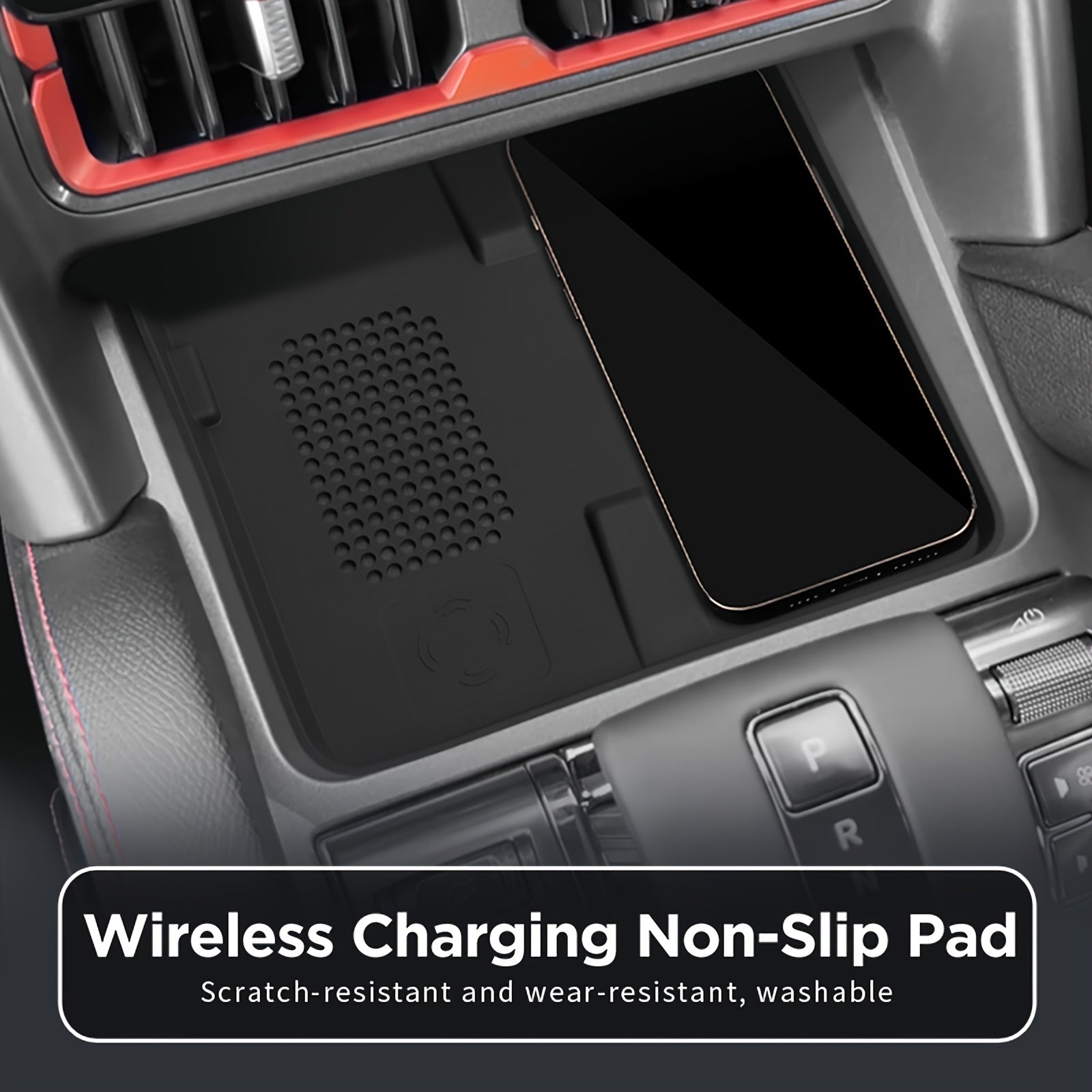 Wireless Charging Silicone Pad for Car, Anti-Slip, Compatible with iPhone 14/13/12