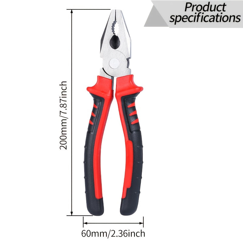 Industrial Steel Pliers Set Includes Diagonal and Needle Nose Pliers