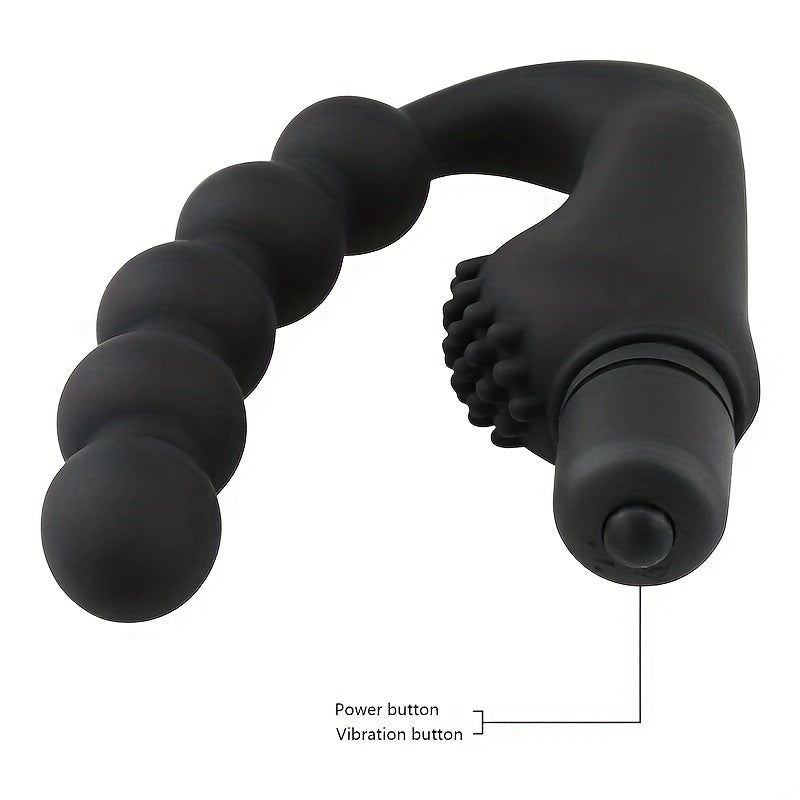 Men Silikon Beads Anal Prostata Massager Vibrator Butt Plug bilan 10 ta rejim