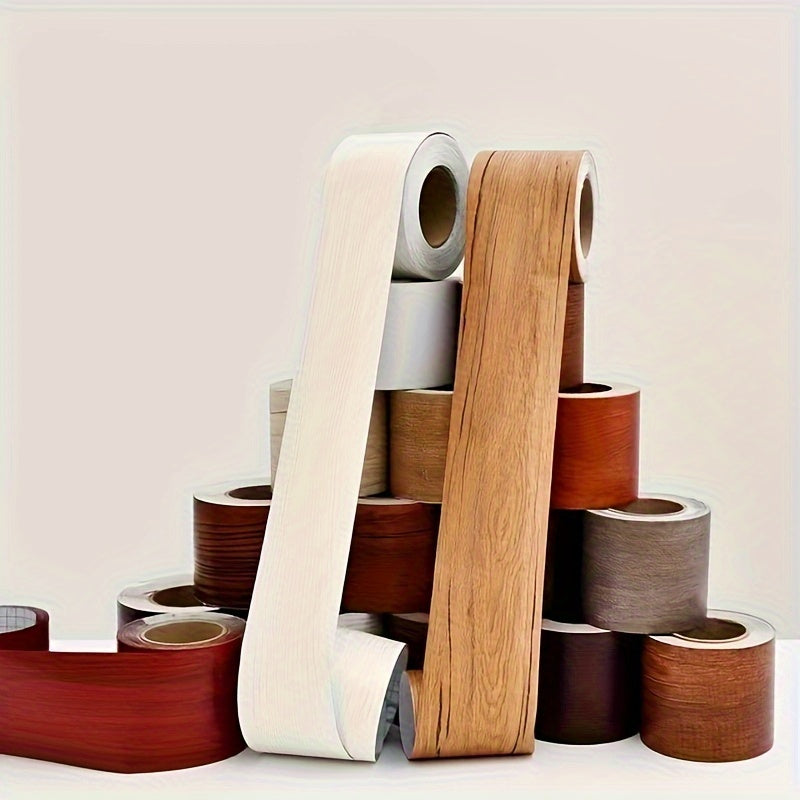 Self-Adhesive Wall Corner Decor Wood Grain Skirting Line 8cm x 5m