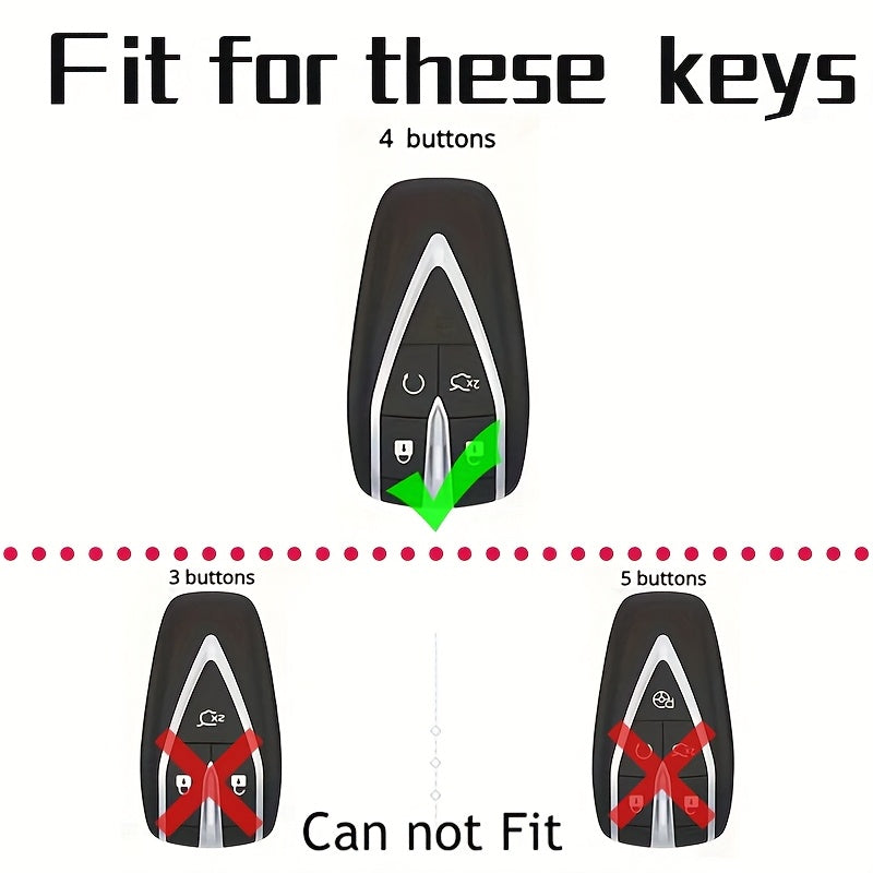 Universal TPU Key Cover for Cars Protective Case Silver Trim Rocket Design