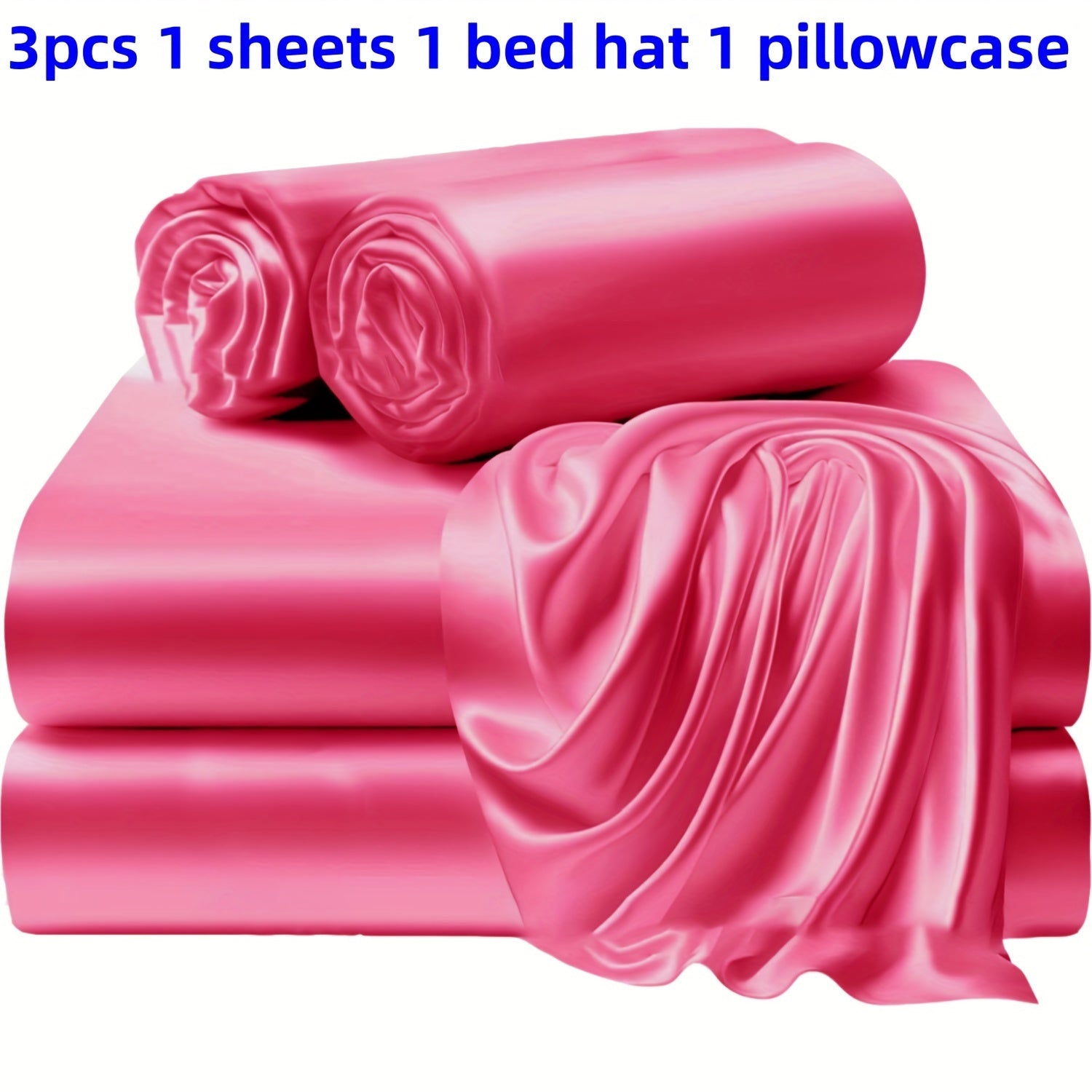Solid Color Bed Sheets and Bed Skirts Set with Pillowcases - Soft and Silky Bedding