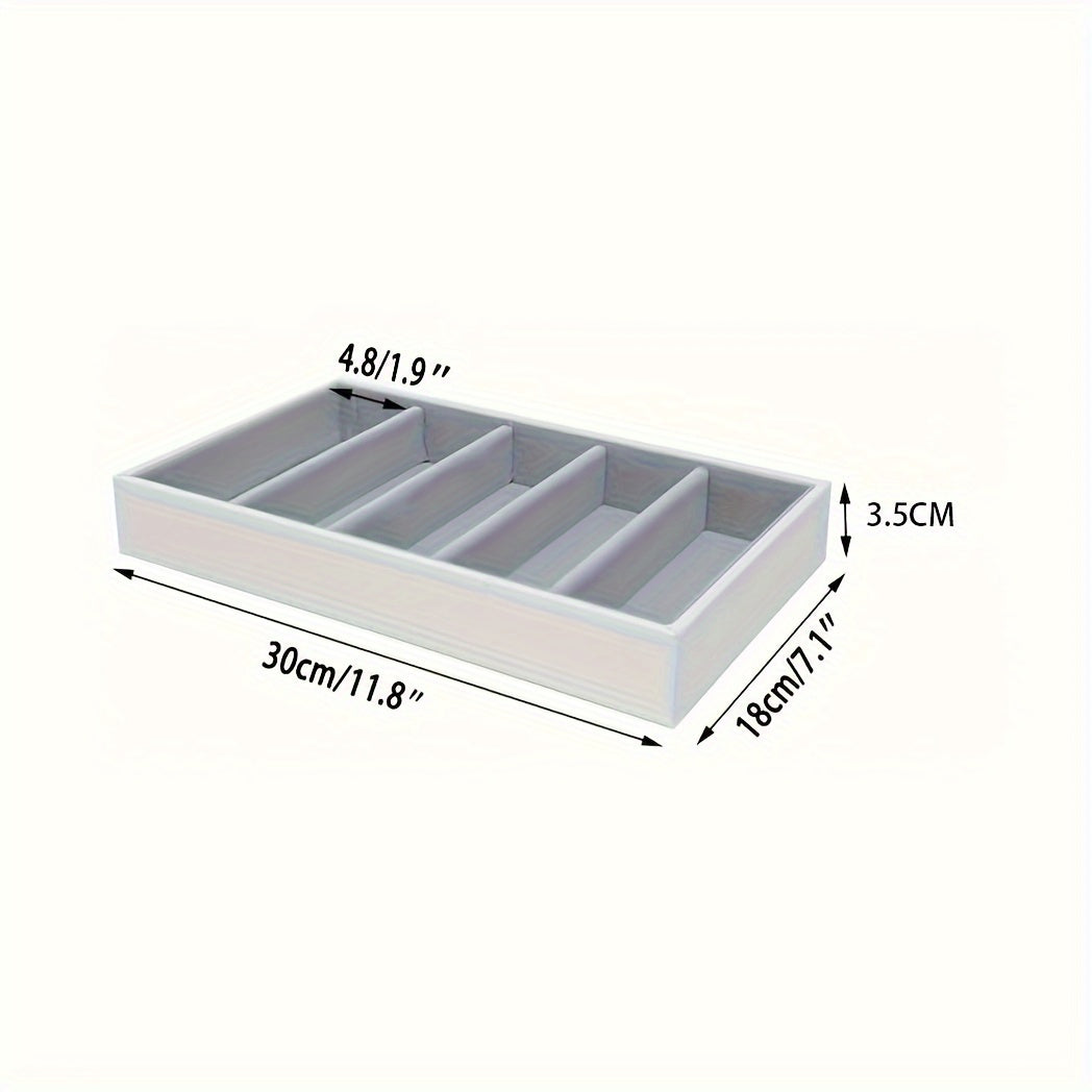 Bandeja de almacenamiento para joyas y gafas, organizador con 5/6 compartimentos, plato de exhibición
