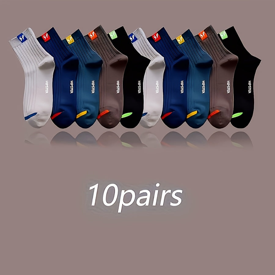 Men's and Women's Crew Mid-Calf Socks Breathable Moisture-Wicking Durable for Daily Outdoor Sports