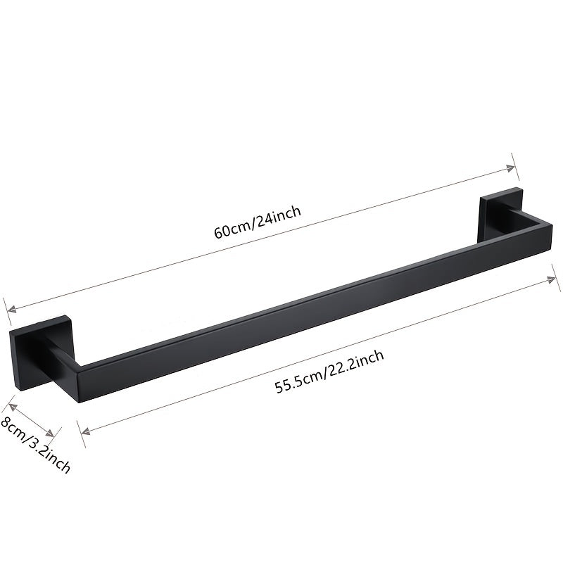 5-Piece Bathroom Hardware Set Matte Black Stainless Steel Brushed Nickel Gold Includes Towel Bar Towel Ring Toilet Paper Holder Towel Hooks