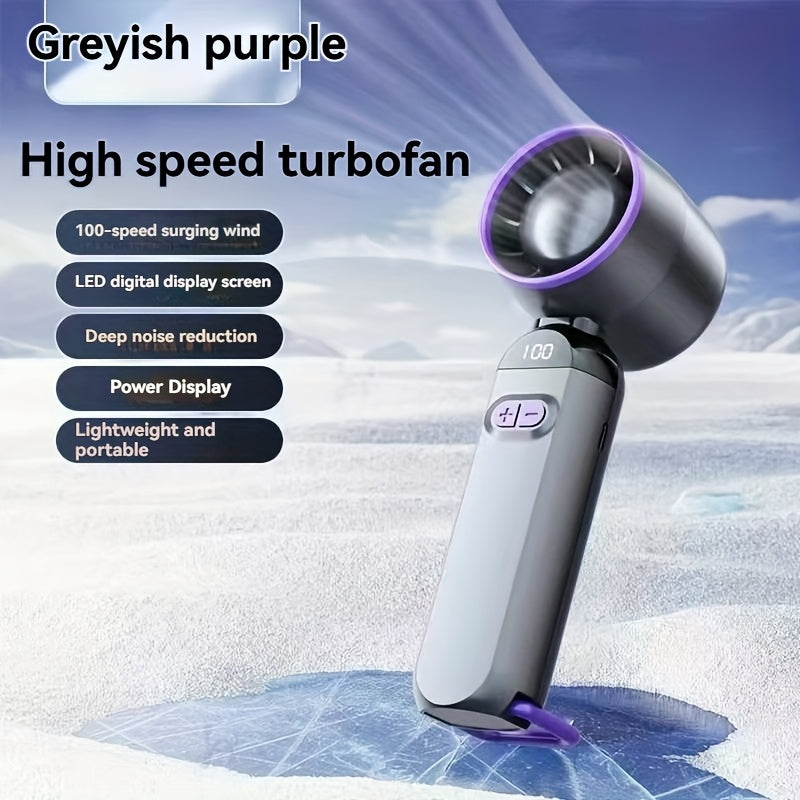 Portable Handheld Fan Rechargeable USB Small Fan with Strong Wind and 1200mAh Battery