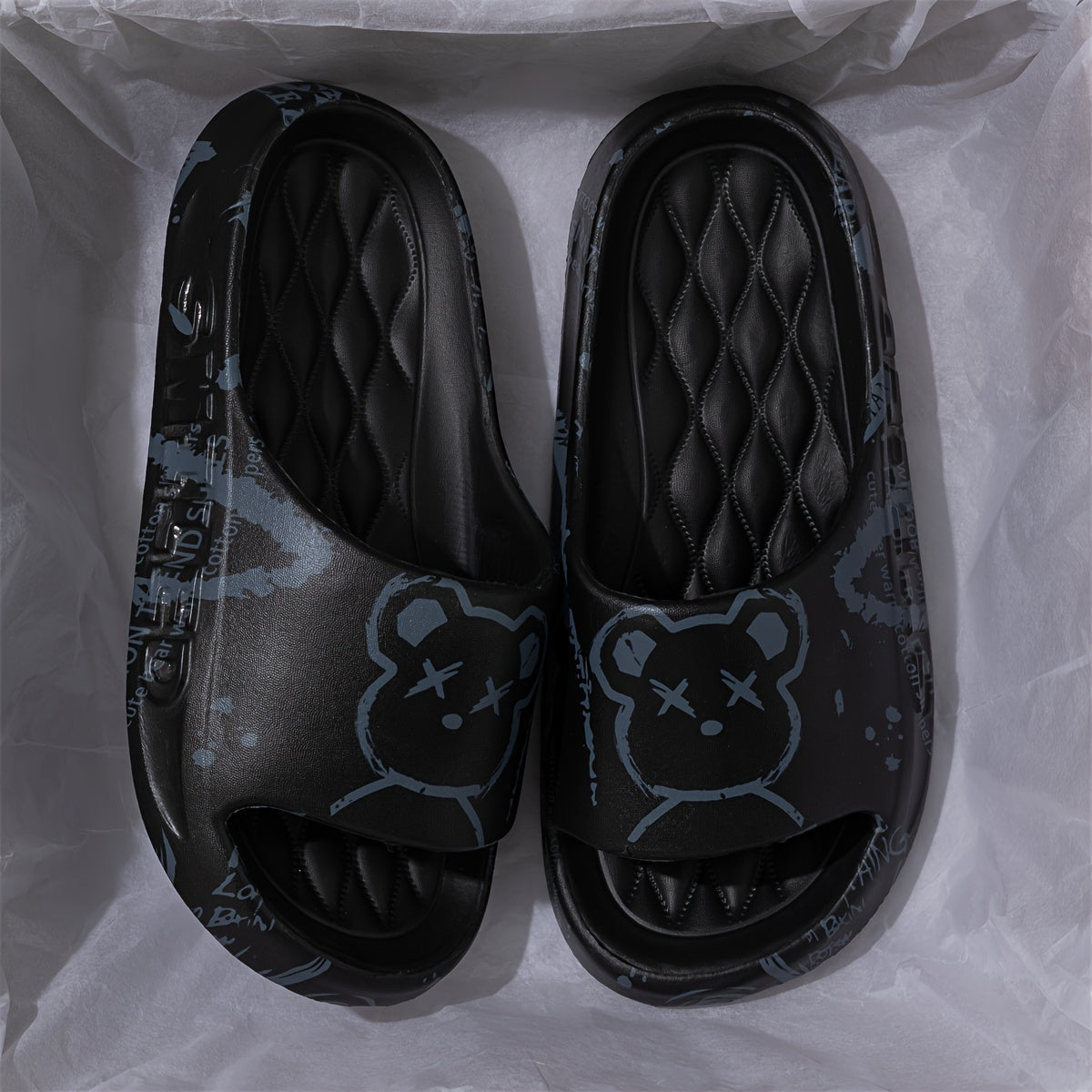 Unisex Casual EVA Slides Open Toe Slip-On Indoor Summer Bathroom Slippers