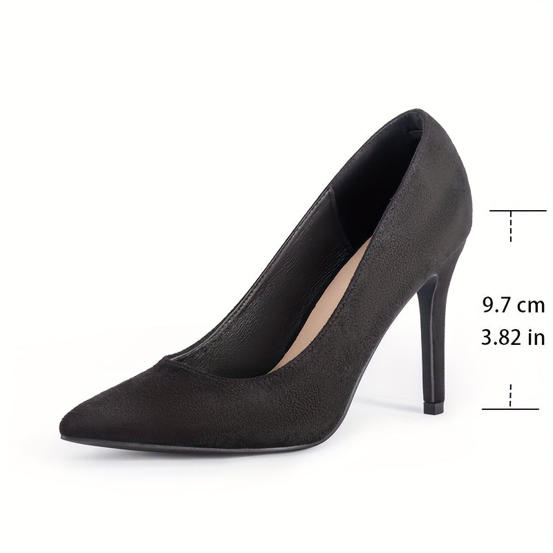 Women's Solid Color Pointed Toe Stiletto Heels for Dress and Formal Wear