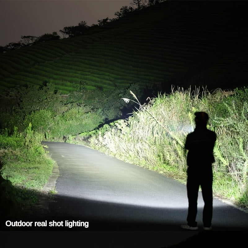 USB Rechargeable LED Flashlight Long-Range Focus Waterproof Hiking Camping Torch