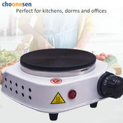 Uy, ofis, RV va yotoqxona uchun ko‘p maqsadli elektr isitish plitasi - choy, qahva va oshxona issiqligi uchun ideal - 220-240V AQSh plagi bilan kompaktdavlatli magnit pechka, qish uchun