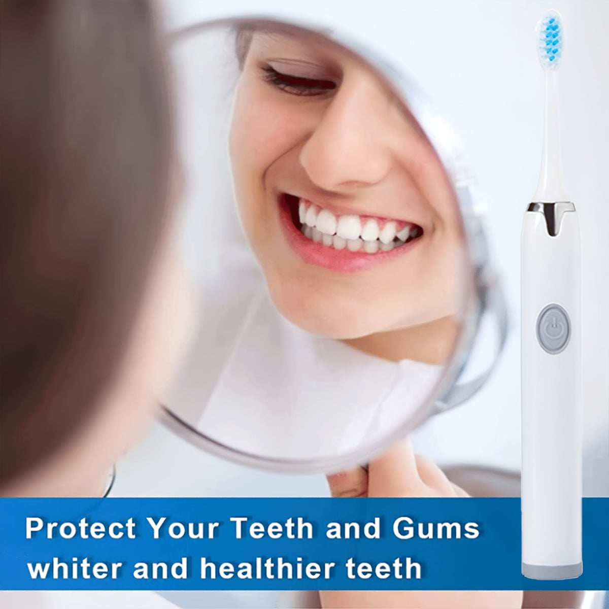 Electric Toothbrush for Adults with Soft Bristles, 6 Heads, Smart Technology