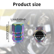 Aluminum Valve Caps Set for Cars and Motorcycles, Sport Pattern, 4/8/12 Pieces