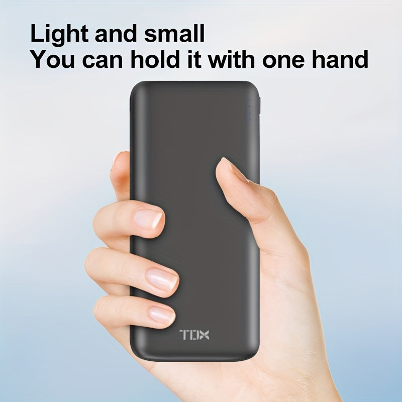 Portable 10000mAh Power Bank for iPhone, Samsung, Android Devices