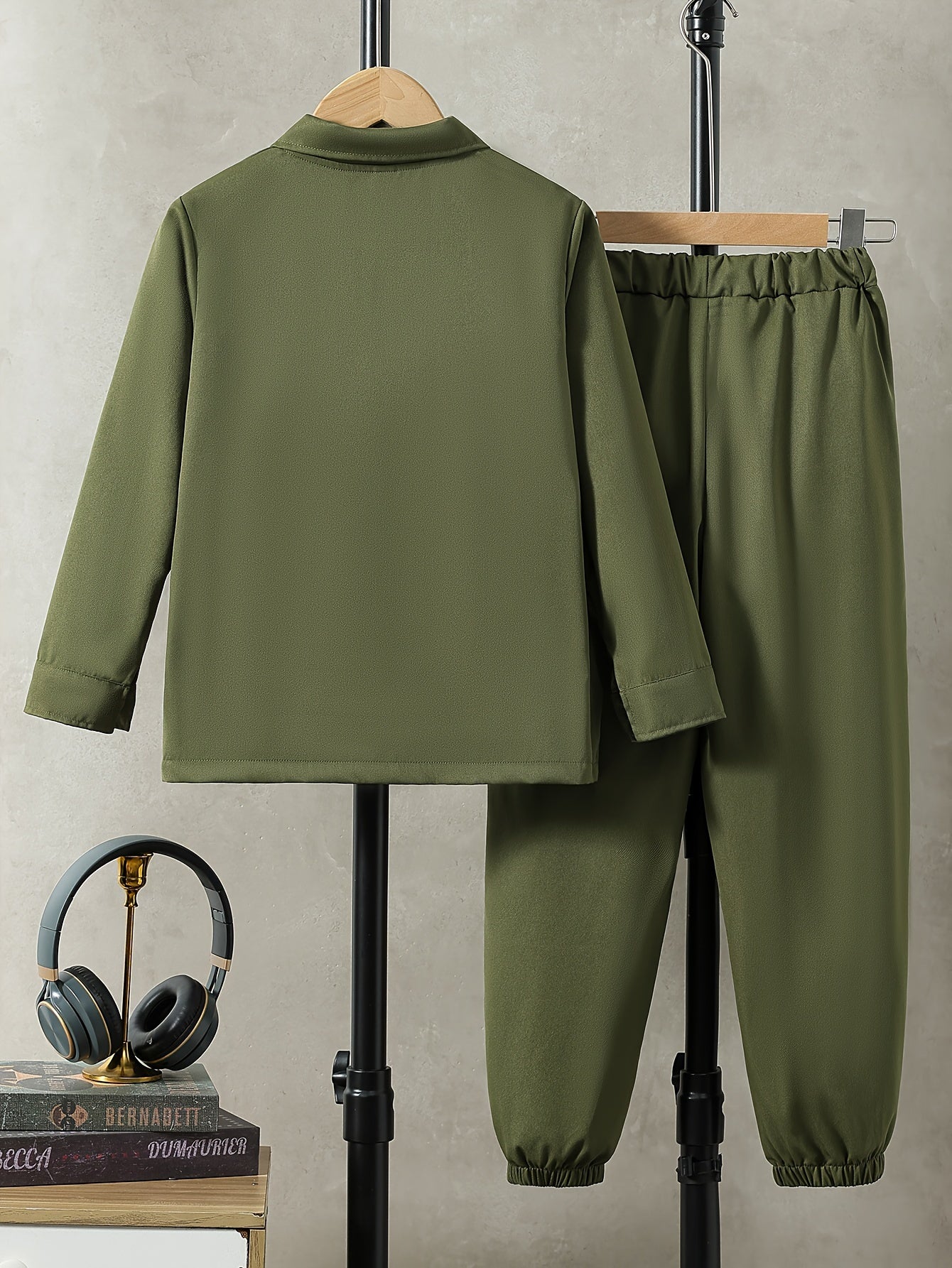 Boys' Casual Long Sleeve Pants Set for Ages 12 and Under Polyester Autumn Comfortable