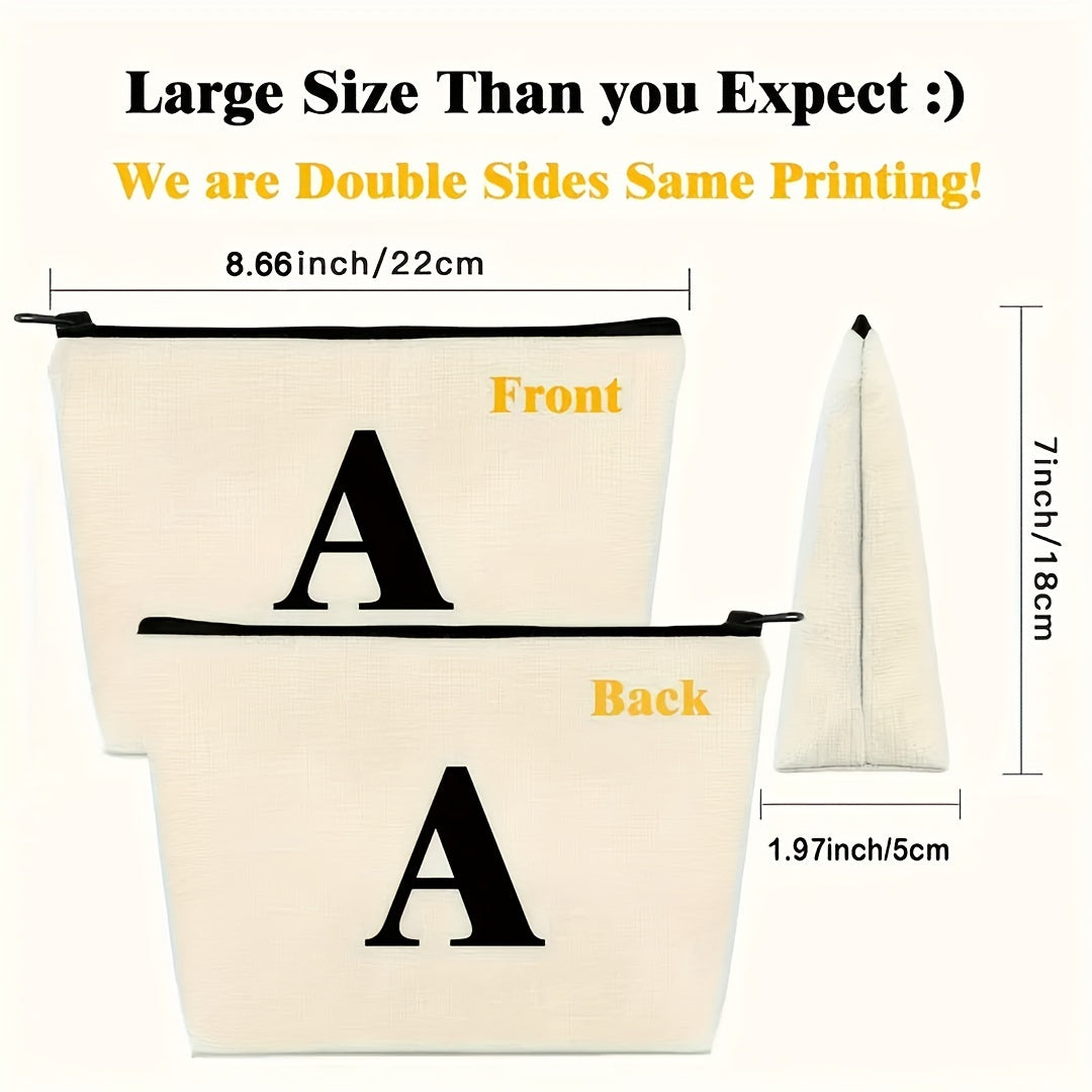 Mustahkam polyester makiyaj sumkasi, sovg'alar yoki shaxsiy foydalanish uchun ajoyib, hidsiz va suv o'tkazmaydigan emas. O'qituvchilar uchun nafaqaga chiqish, tug'ilgan kun, bitiruv yoki O'qituvchilar kuni uchun ideal.