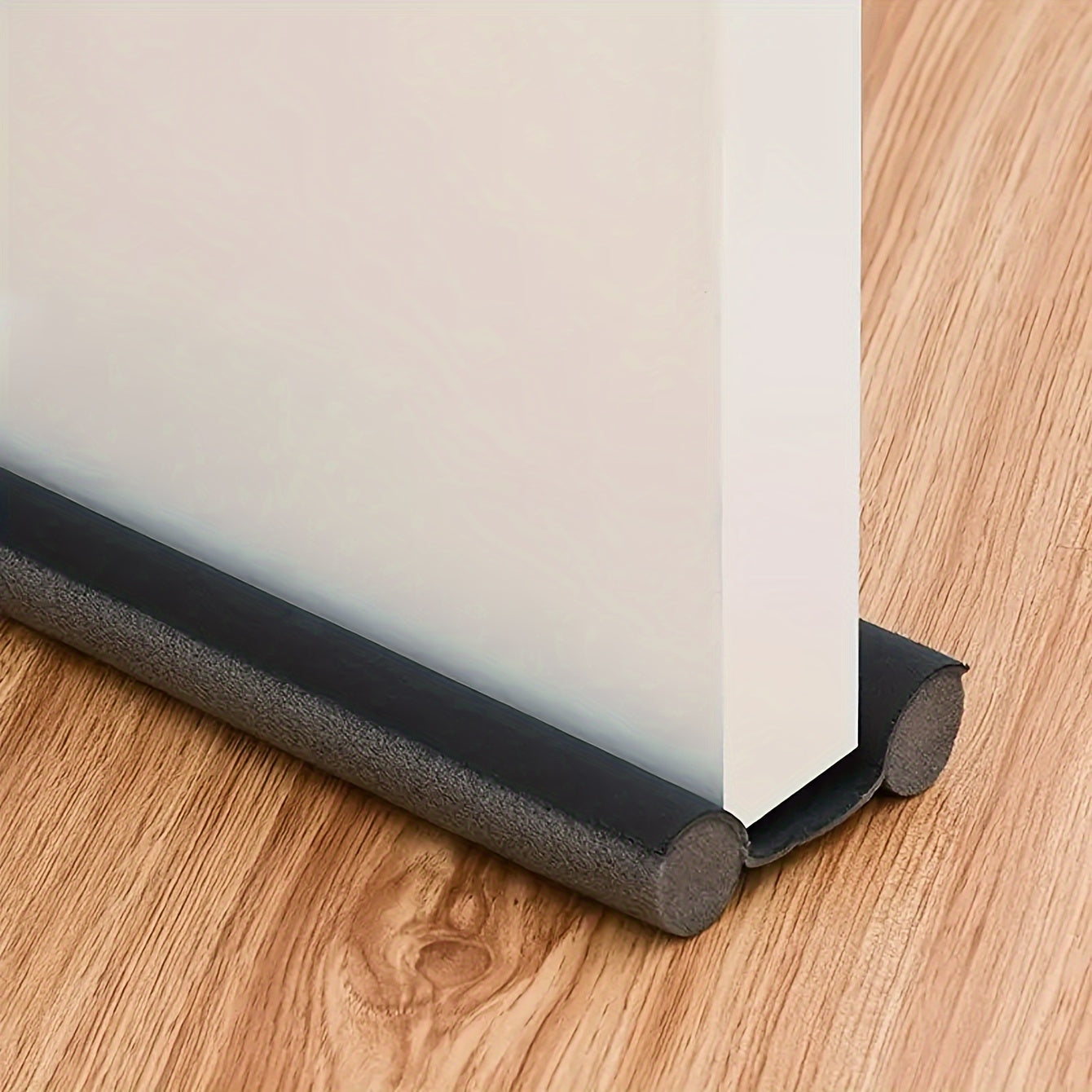 Door Seal Black Double Door Sweep 92.99 cm for Cold Wind and Insects