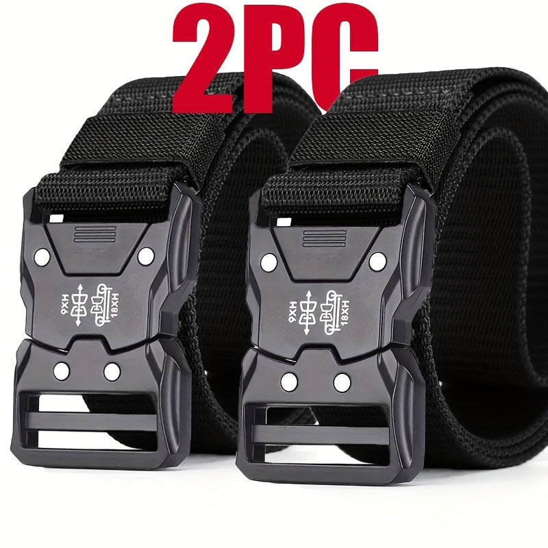 Men's Denim Belts Black Casual Outdoor Sports Training Exercise Adjustable
