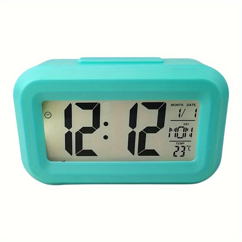 Digital Alarm Clock with Night Light Music Snooze Calendar and Thermometer