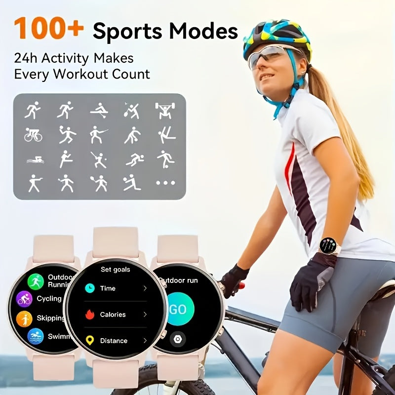 Новые смарт-часы с беспроводной связью, спортивной фитнес-функцией, голосом ИИ, более 100 спортивными режимами для мужчин и женщин.